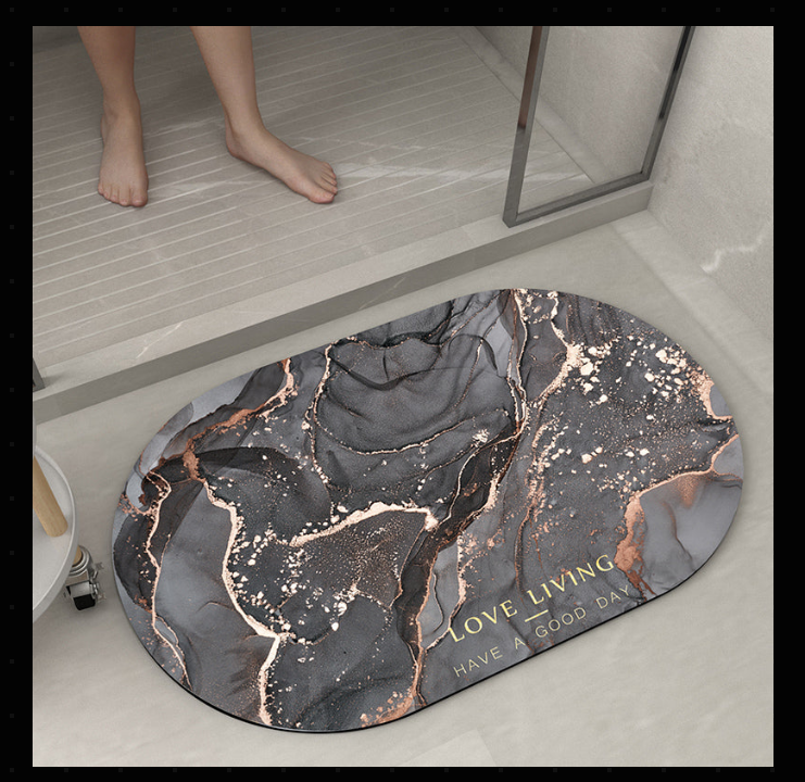 Marble Pattern Soft Bath Mat