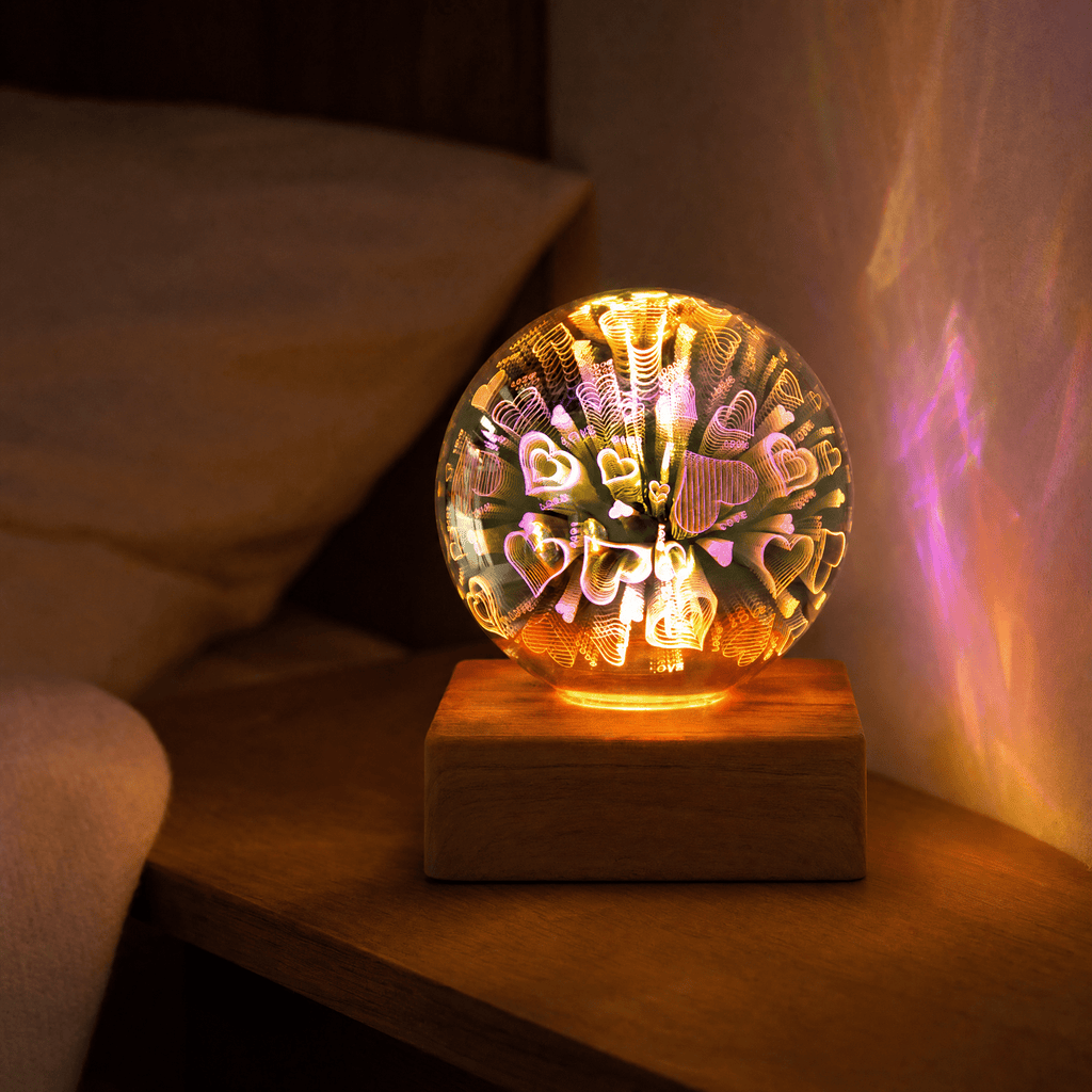 3D Firework Crystal Ball Night Light, USB Powered