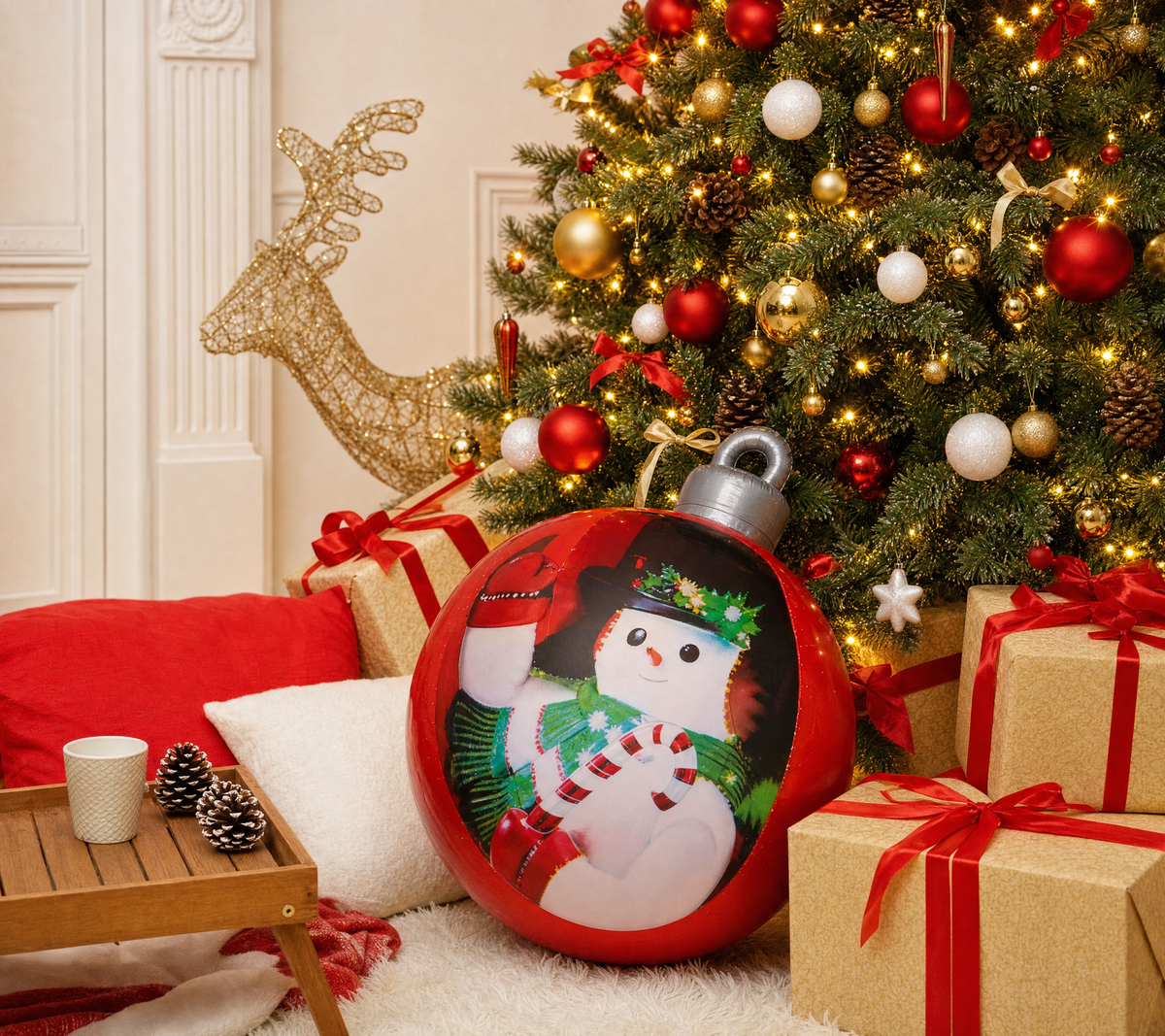 Giant Inflatable Christmas Ball Decoration, 60 cm