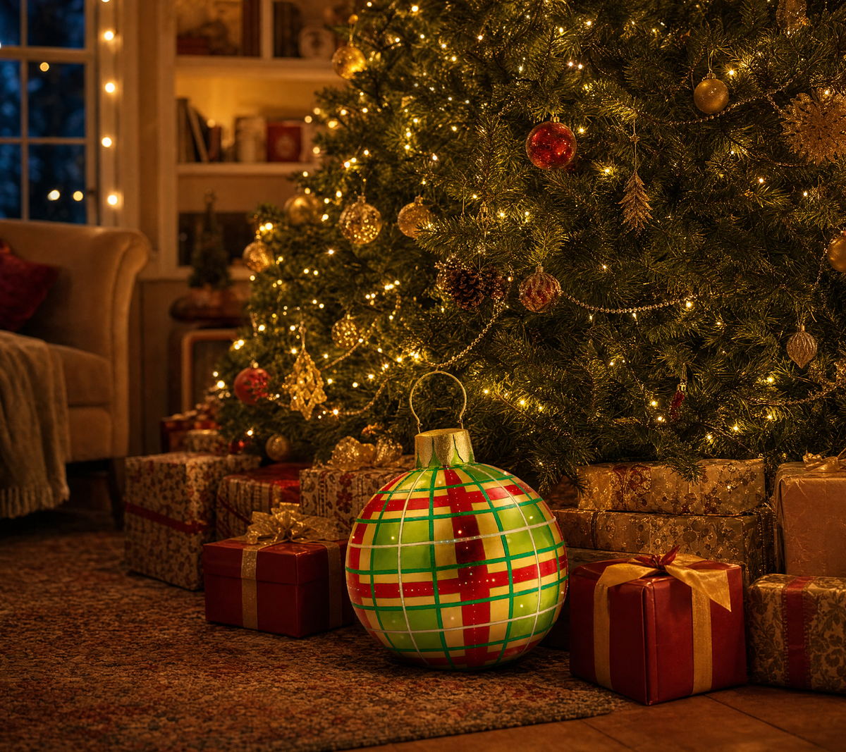 Giant Inflatable Christmas Ball Decoration, 60 cm