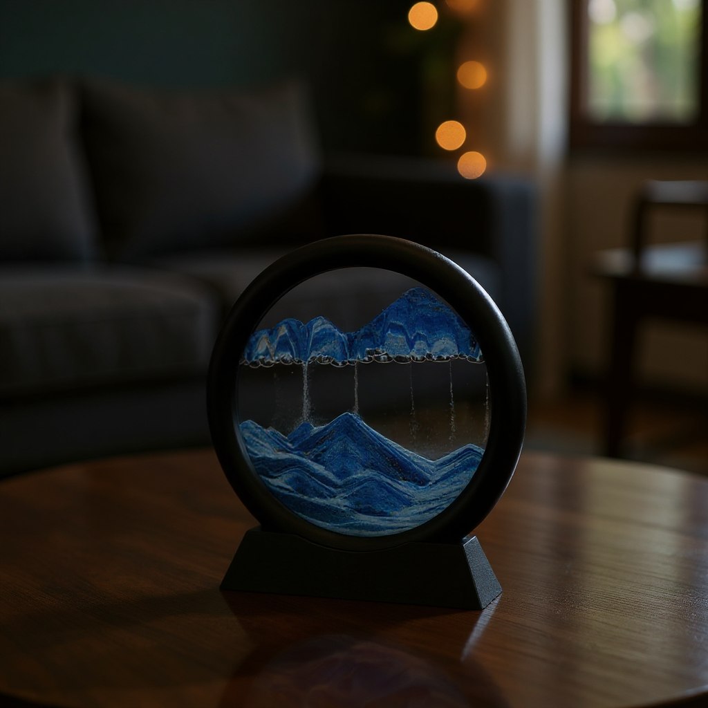 Moving Sand Art Picture - 3D Quicksand Flowing Sandscape Frame