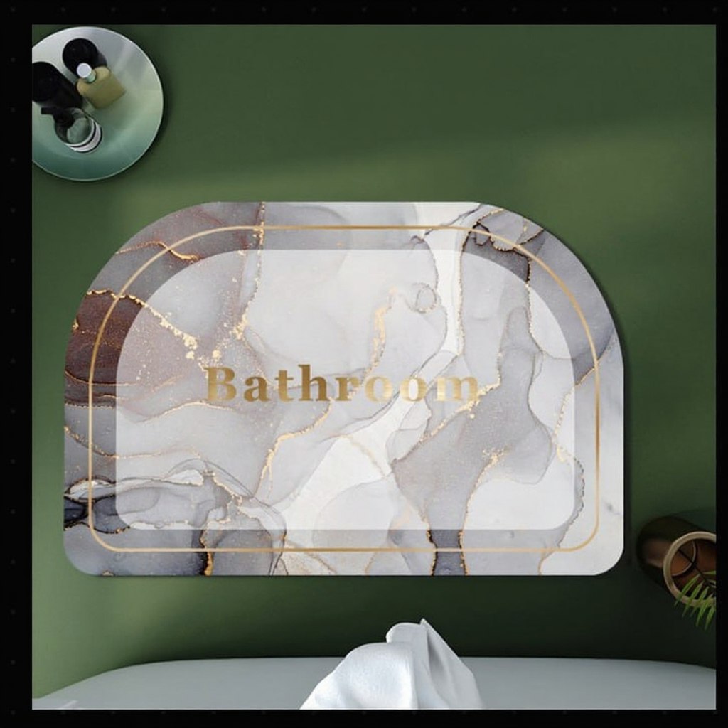 Marble Pattern Soft Bath Mat