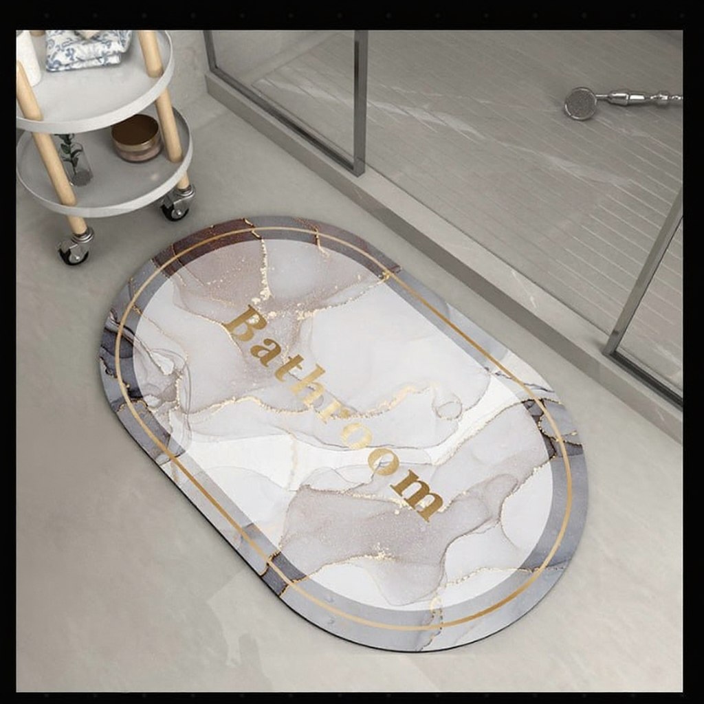 Marble Pattern Soft Bath Mat