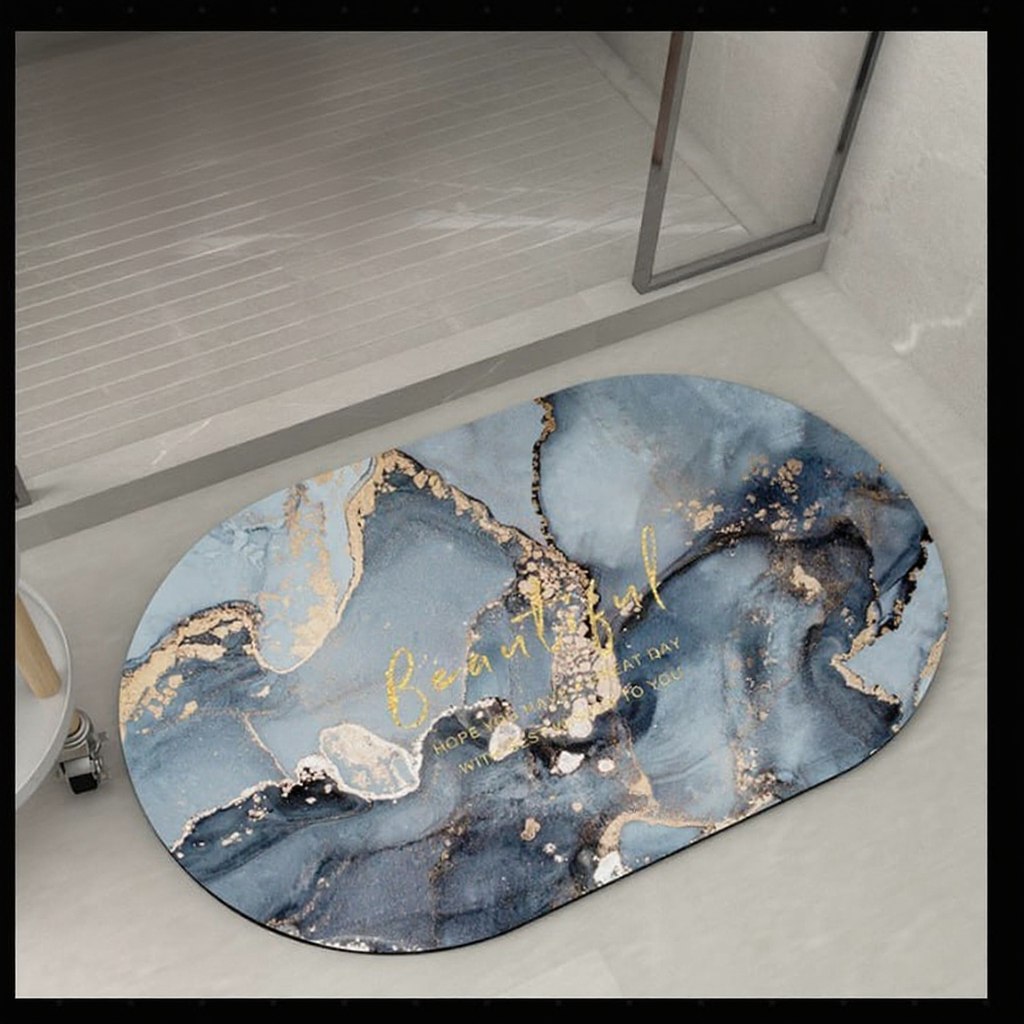 Marble Pattern Soft Bath Mat
