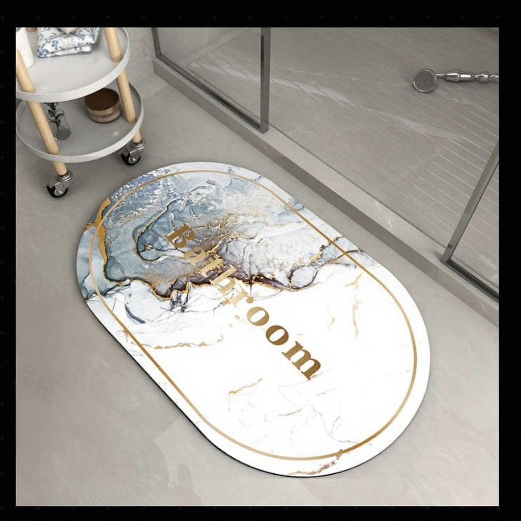Marble Pattern Soft Bath Mat