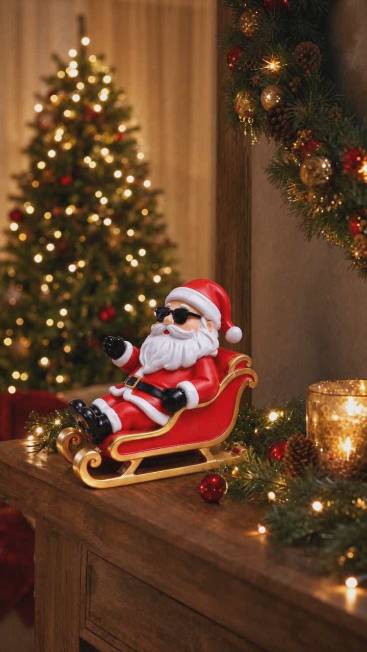 Santa Claus Sleigh Christmas Figurine